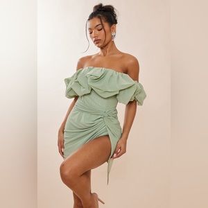 Pretty little thing sage dress